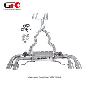 Sistema de Escape Catback GFC Premium para BMW <span class=keywords><strong>M550i</strong></span> G30 2017-2023 4.4L con Silenciadores Dobles, Válvulas Dobles y Salidas de Escape Cuádruples - Product Image 6