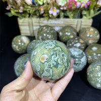 Boules de Cristaux Naturels en Gros : Jaspe, Jade Polaire, Pierre Gemme, Pierre de Graines d'Oiseaux, Sphère de Rhyolite pour la Décoration Intérieure