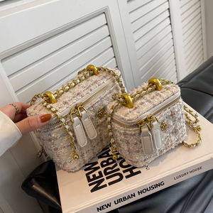 PLAYMAX Nuevo Juego de Tres Bolsos Mini para Mujer, Diseño Retro con Patrón de Cocodrilo, PU Impermeable, Cuero Genuino con Estampado Floral - Product Image 2