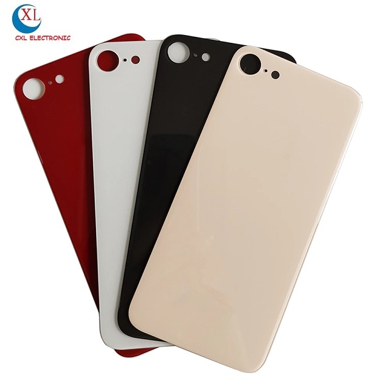 Большое отверстие для iPhone X XS Max Xr батарея Задняя стеклянная крышка Замена для iPhone 8 8Plus Se 2020 Задняя стеклянная панель с наклейками