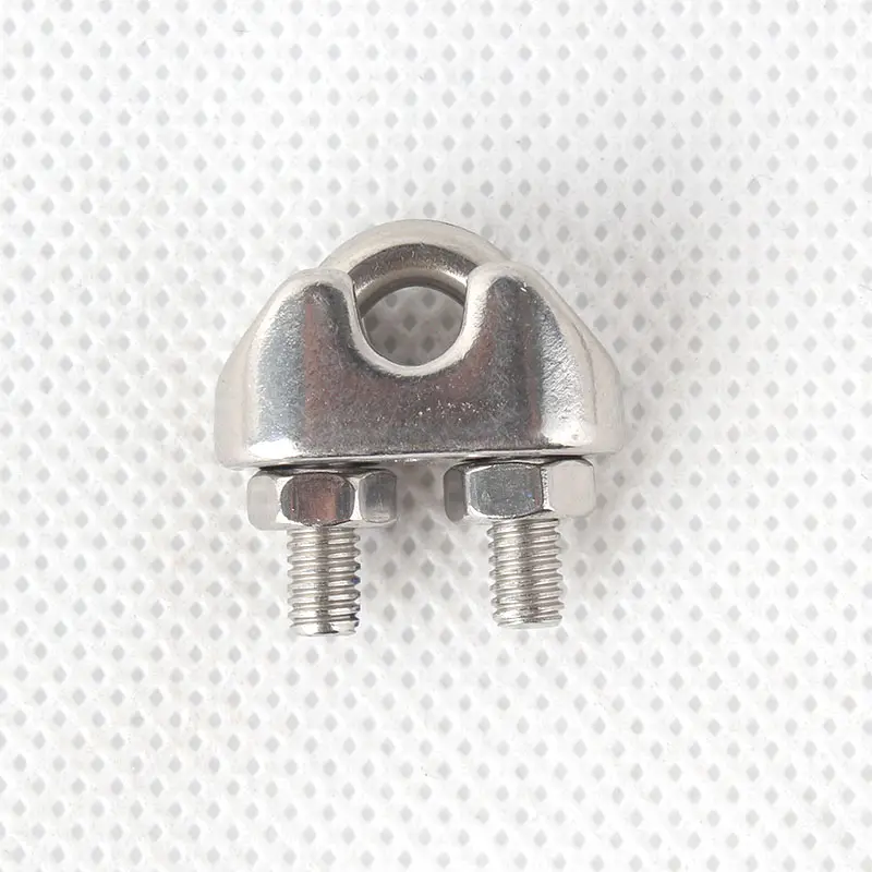 ワイヤーロープクリップDin741亜鉛メッキ可鍛性ステンレス鋼マリンハードウェア