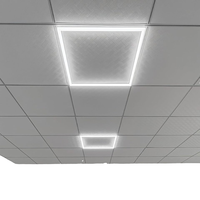 2x2 Panneau LED amovible 48W Edge-Lit Design carré moderne Installation sans poinçon Cadre de plafond suspendu Lumières LED Edge-Lit