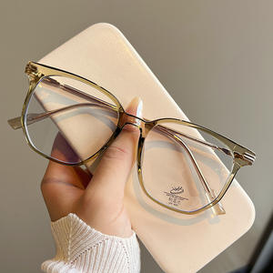 Nouvelles lunettes anti-lumière bleue TR90 ultralégères, monture complète, forme quadrilatère, pour femmes, avec verres AC. - Product Image 5