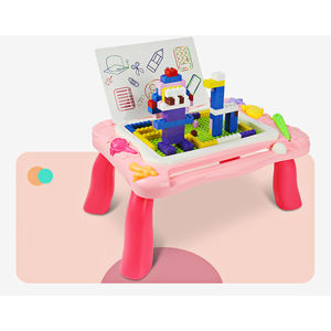 Papan gambar magnetik anak-anak, mainan blok bangunan edukasi DIY 2 in 1 - Product Image 3