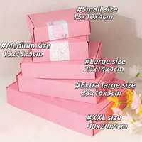 Individuell Bedruckte Logo-Versandbox aus Matt Laminiertem Hartkarton mit Recycelbarem Luxuriösem Rosa Finish für Schuhe & Kleidung