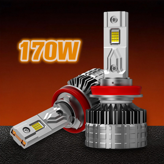 170W High Power LED Headlight Bulbs with Fan H4 H7 H11 9005 9006 12V 24V Super Bright Projector for Car Truck Auto Lighting