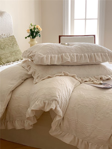 4 piezas gruesas y esponjosas patrón 3D de lujo de lana cama ropa de cama funda nórdica juego de sábanas con 2 fundas de almohada para niños y adultos - Product Image 6
