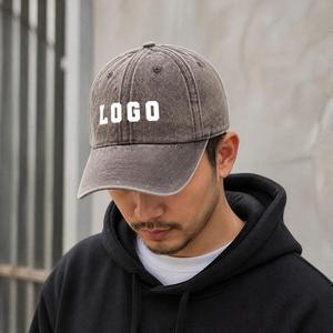 Custom Logo Vintage Washed Cotton Baseball Cap - 6 Panel Adjustable Unstructured <b>Dad</b> <b>Hat</b> for Brands and Wholesale Collections - Product Image 6