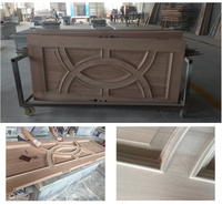 Chine Fournisseur Usine Prix Luxe Villa D'entrée Principale En Bois Massif Pour Porte de Verre D'art de Conception