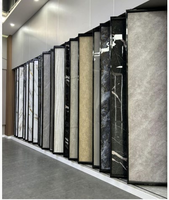 Panneaux muraux en PVC sur mesure, haute brillance, styles multiples, faciles à installer, feuilles de marbre UV pour bâtiments commerciaux