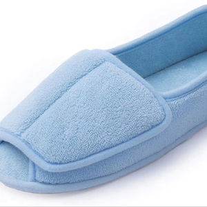 Pantuflas para Mujer Diabéticas/Con Artritis y Edema, Cierre Ajustable, Espuma Viscoelástica, Punta Abierta, Extra Anchas - Product Image 1