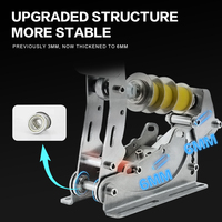 SimJack UT Padels Pedal Simracing Analog Magnetik Berkualitas Tinggi Dengan Operasi Halus dan Pengaturan Jarak-Tempuh yang Dapat Disesuaikan-P2-H1