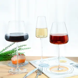 Samyo Gelas Anggur Mewah Merah Putih Kristal Bebas Timah Besar Set untuk Pinot Noir Burgundy Bordeaux