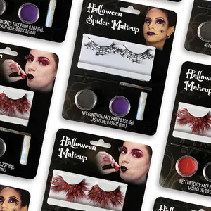 2021 Neuankömmling Halloween Makeup Blister auf Öl basis Face Paint Wimpern Kit Body Painting Supplies für Kosmetika