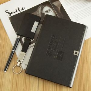 Custom Logo Executive Gift <b>Set</b>: Branded <b>Notebook</b>, USB Drive & Card Holder for Corporate Gifts - Product Image 3
