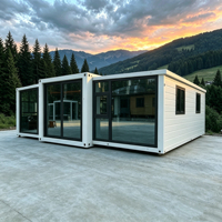 Maison préfabriquée en conteneur pliable de 20 pieds, structure en acier galvanisé moderne, résistante aux ouragans, petite maison pour la vie en plein air, bureau, bâtiment