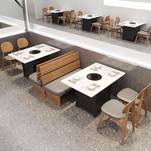 Muebles de comedor <span class=keywords><strong>para</strong></span> cafetería comercial moderna, diseño minimalista, mesa de restaurante de madera, cabina, Cocina de Inducción <span class=keywords><strong>para</strong></span> uso en Cafetería de Hotel - Product Image 3