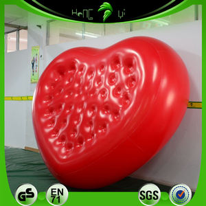 लाल दिल के आकार Inflatable गद्दे तैराकी के लिए यात्रा - Product Image 3