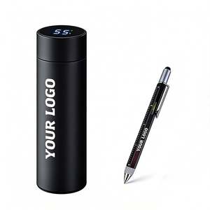 Botella de Agua Inteligente Personalizada con LED Digital, Regalo Promocional Empresarial, Termo Aislado al Vacío de Acero Inoxidable con Logotipo - Product Image 1