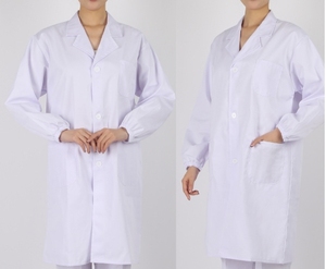 Bata de laboratorio para estudiantes, tejido blanco de manga larga y corta, 3XL para <span class=keywords><strong>farmacia</strong></span>, médico, enfermera, fábrica de alimentos, taller, ropa de trabajo para hombres y mujeres - Product Image 2