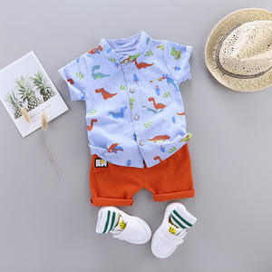 Enfant en bas âge bébé garçon vêtements ensembles à manches courtes t-shirts hauts bébé garçon vêtements été enfant en bas âge 2 pièces ensembles - Product Image 4