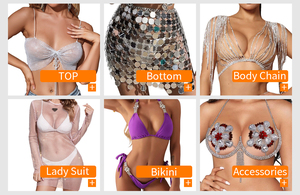 Nuovo Top Corto con Spalline e Design a Rete con Strass, Stile Ins, Trendy e Glamour - Product Image 4