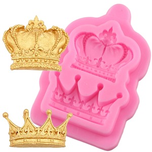 Homesun <span class=keywords><strong>HelloWorld</strong></span> princesse et reine couronne forme Silicone moule argile plâtre moule cuisine accessoires - Product Image 2