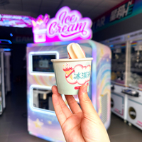 Machine automatique commerciale de vente de crème glacée molle avec écran tactile 21,5 pouces et double cylindre, service OEM, nouvelle version