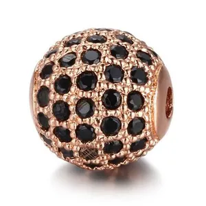 Großhandel micro pflastern Perlen Kupfer CZ Ball DIY Schmuck teile, der armband schmuck armaturen & zubehör