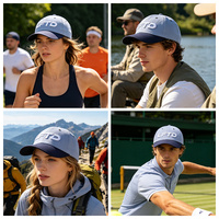 Gorra de Béisbol Casual de Algodón con Visera Bicolor, Bordado 3D en Relieve y Ojales Metálicos, Personalizable con Logotipo, Venta al por Mayor