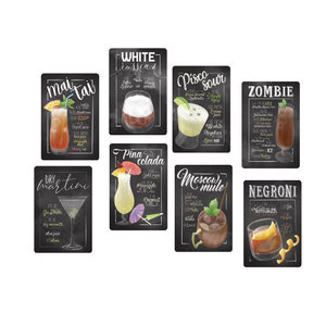 Classique Cocktail vin boisson rétro métal étain signe décoration murale Vintage Plaque Bar Pub <span class=keywords><strong>affiche</strong></span> pour hommes et femmes - Product Image 2