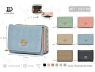 Portafoglio da donna a tre ante con cerniera, piccolo, in microfibra, in pelle sintetica, stile minimalista - Product Image 1