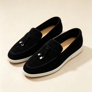 2026 Meilleures Ballerines d'été légères en daim à semelle souple, décontractées, à semelle simple, avec détails de couture et pompons - Product Image 6