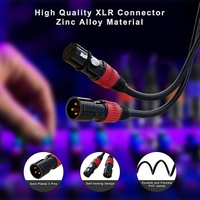 Câble XLR blindé pour amplificateur de microphone, en cuivre sans oxygène, DIY, mâle vers femelle M/F, câble audio XLR
