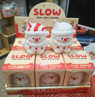 Jouets Squishy Géants de Noël Clown à Remontée Lente, Grands Jouets Anti-Stress à Presser pour Garçons et Filles, Cadeau de Noël pour Enfants