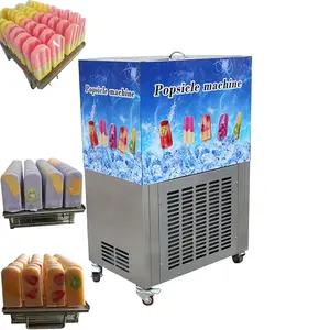 2024 komersial 2 cetakan es loli mesin untuk dijual Eropa 8000-10000 buah/hari es loli tongkat mesin pembuat es