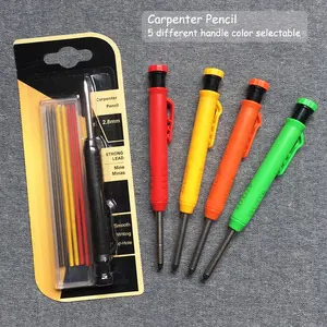 Outil crayon de menuisier de bricolage, stylo en bois, outil artisanal inclus un kit de recharge