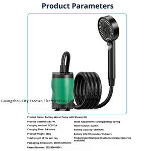 Bomba de Ducha Eléctrica Recargable Portátil a Prueba de Agua IPX8 para Ducha de Camping al Aire Libre y Baño de Mascotas, Bomba de Agua Inalámbrica a Batería - Product Image 3