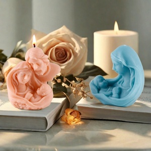 Molde de Silicona para Velas TangChu con Diseño de Bebé en Brazos y Familia de Tres Personas, para Bautizo, Cumpleaños o Homenaje Familiar - Product Image 2