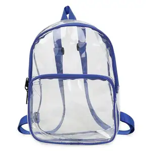 도매 주문 방수 어깨 결박 아이들을 위한 투명한 PVC 책가방 공간 학교 부대