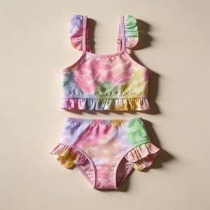 Maillots <span class=keywords><strong>de</strong></span> <span class=keywords><strong>bain</strong></span> pour enfants, <span class=keywords><strong>maillot</strong></span> <span class=keywords><strong>de</strong></span> <span class=keywords><strong>bain</strong></span> doux à volants pour bébé fille, <span class=keywords><strong>maillot</strong></span> <span class=keywords><strong>de</strong></span> <span class=keywords><strong>bain</strong></span> deux pièces réglable pour tout-petits - Product Image 5