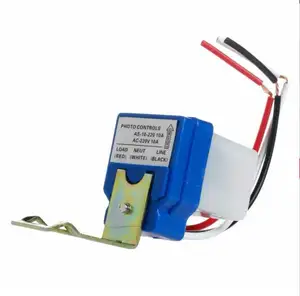 Interruptor automático de encendido y apagado automático, para luz de calle, CC, CA de 220V/110V/24V/12V, 50-60Hz, 10A, Sensor de fotointerruptor DE Control DE FOTOS