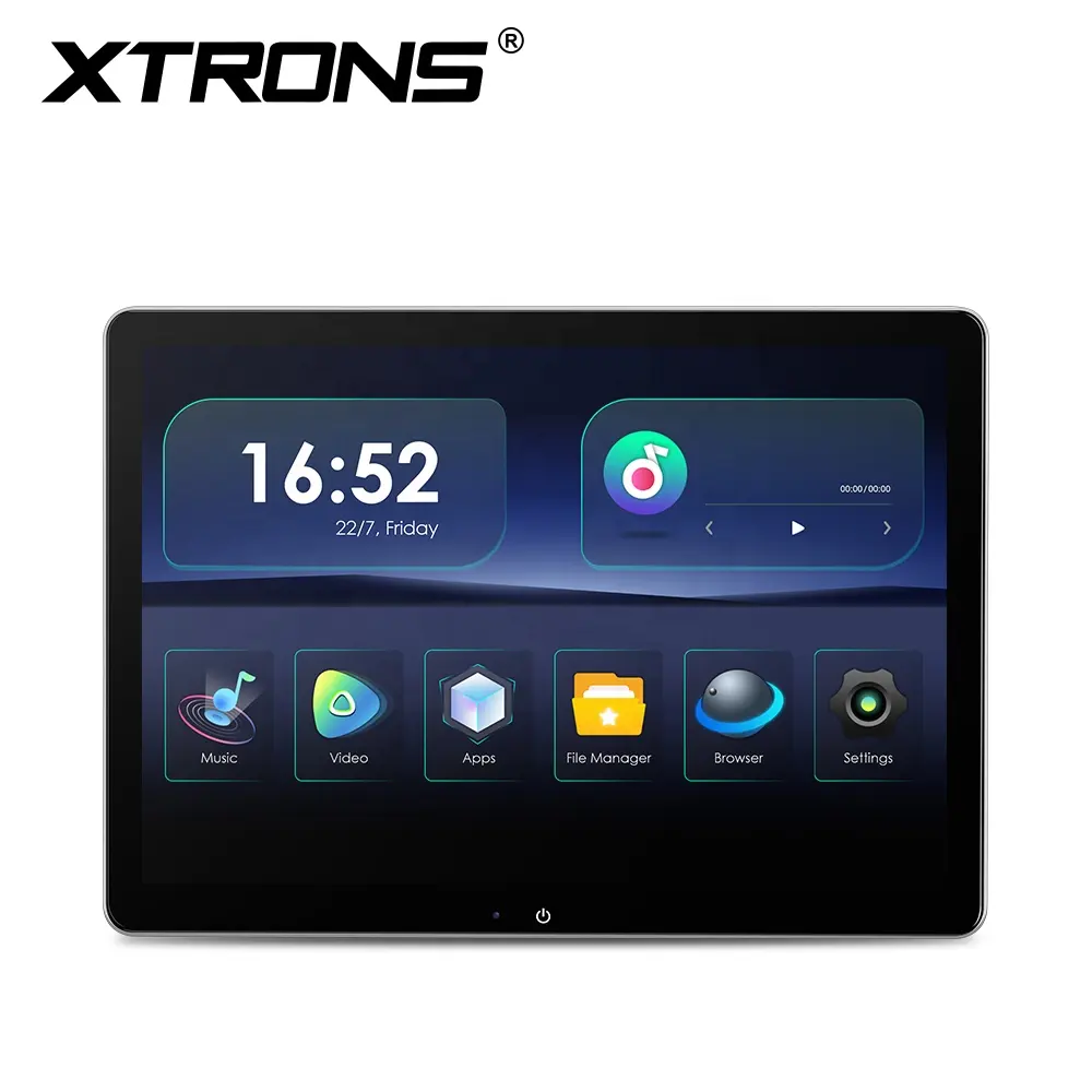 XTRONS 12 polegadas Tela android encosto de cabeça do carro monitor Suporta modo retrato MP5 4K reprodução de vídeo player