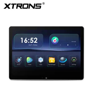 Xtrons 12 Inch Scherm Android Auto Hoofdsteun Monitor Ondersteunt Portret Modus 4K Video Afspelen MP5 Speler
