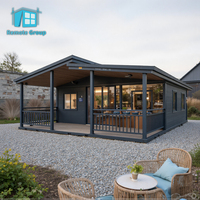 Maison conteneur extensible personnalisée de 20/30 pieds avec salle de bain, deux ou trois chambres, pour villa