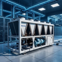Enfriador de Tornillo Refrigerado por Aire de 400kW 2000kW R134a, Refrigeración Industrial para Centros de Datos, Certificado AHRI, Compresor Doble EVI