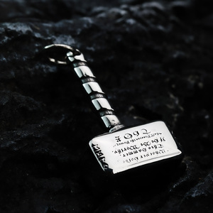 Pendentif marteau de Thor Viking en acier inoxydable, collier pour hommes, cadeau, bijoux à la mode, design géométrique asymétrique - Product Image 3