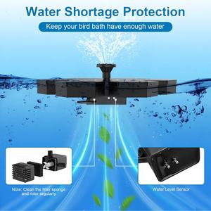 2023 Upgrade 3.5W 2000Mah Batterij Zonne-Energie Fonteinpomp Voor Vogelbad Zonne-Energie Watervoorziening Met Lichte Kolibrie Zonne-Water - Product Image 6