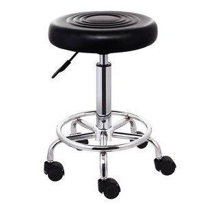LingTuo Adjustable <b>Bar</b> <b>Stool</b> With Backrest And Wheels For Workshop Salon Use - Product Image 4