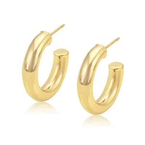 98310 xuping sieraden nieuwste eenvoudige elegante gouden oorbel ontwerpen voor vrouwen